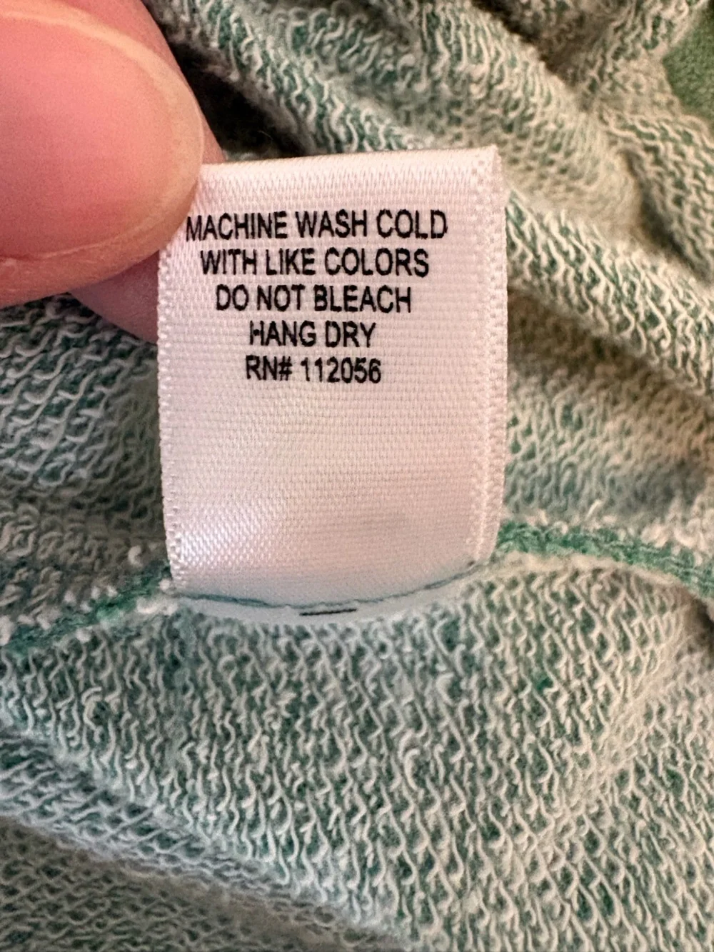 Zenana Mineral Wash Cropped Hoodie Seafoam Green Raw Hem Small